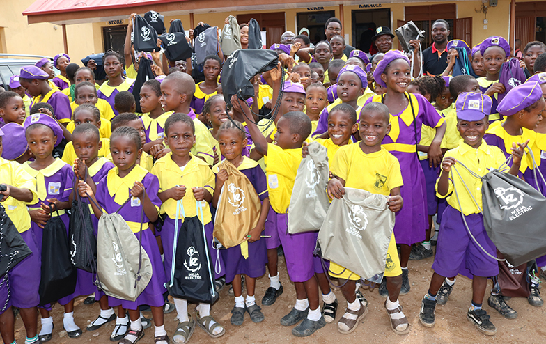 Pupils of Coker Memorial Primary School, Ifako Ijaiye during Ikeja Electric's visit to campaign on Oral Hygiene.